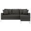 alessio small modern faux leather space-saving sectional