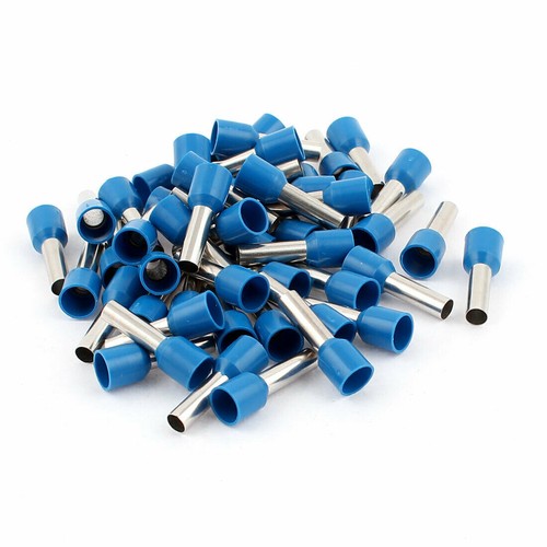 50 x 6 mm² cavo a crimpare terminale terminale isolato bootlace connettore ghiera blu - Foto 2 di 4