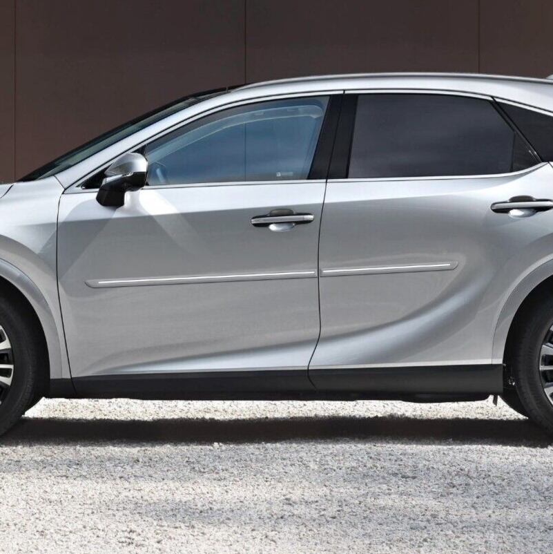 For Lexus RX 20232024 Painted Body Side Moldings w/ Chrome Inserts 