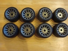 Set of 8 Pacer Speed Skate Wheels with Bearings- Black