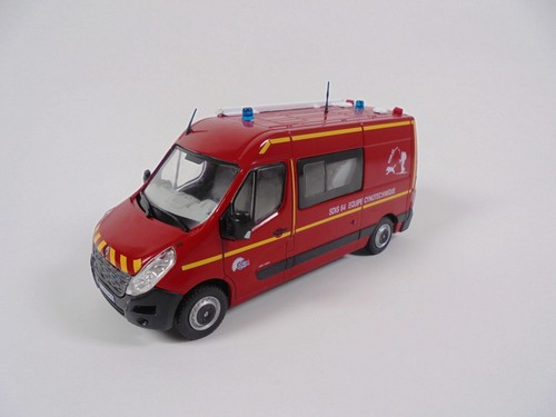 Modèle Réduit 1:43 Edicola - Renault Master Fourgon Pompier SDIS 64 Cynotechnique 2014 - Neuf