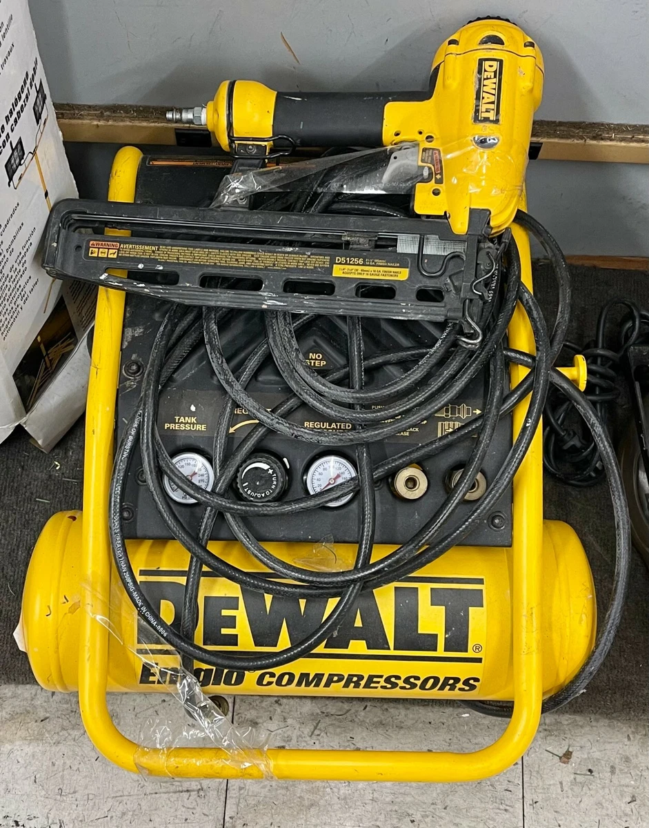 DEWALT D55141 1 2 HP 2 Gal 150 PSI Air Compressor w D51256 Nailer No Shipping