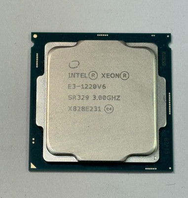 Intel Xeon E3-1220V6 SR329 3.00GHz FCLGA1151 4 Core 8 MB 8GT/s 72W Desktop CPU