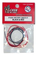 Gofer Racing Decals 16201 1/24 Battery Cable - Red and Black