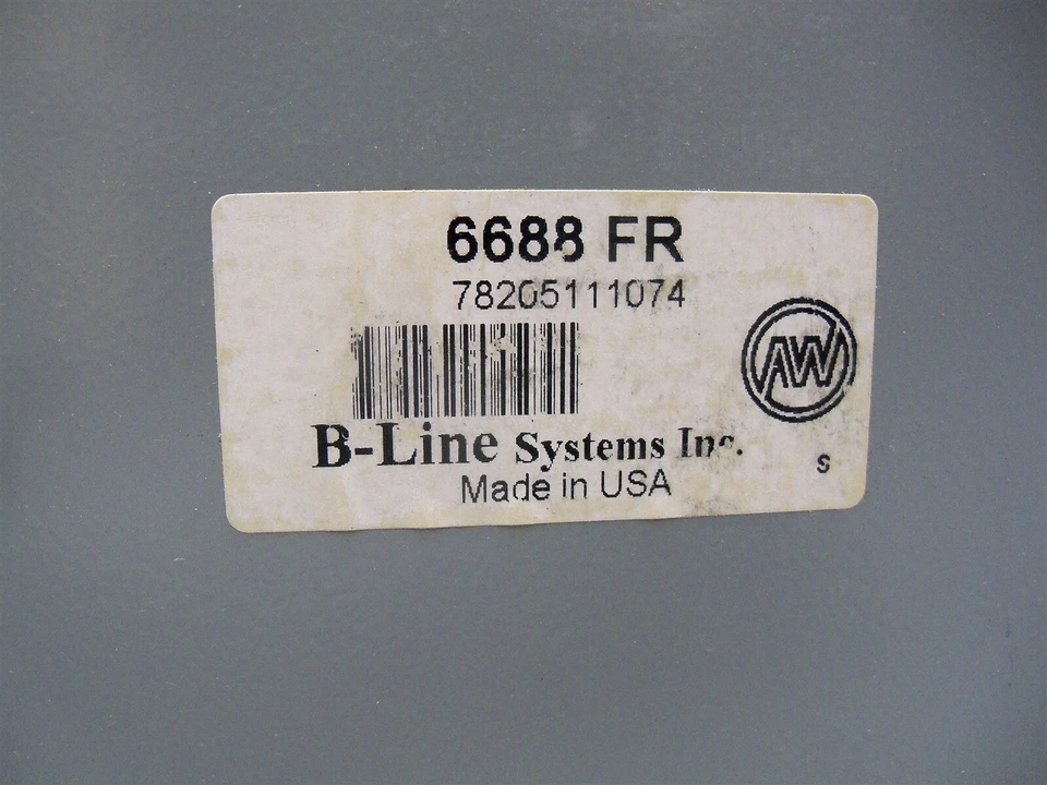 Wireway Reducer Type 1 Cooper B-Line 6688 FR 8x8 to 6x6 Lay-In Steel Gray - Image 2 of 4