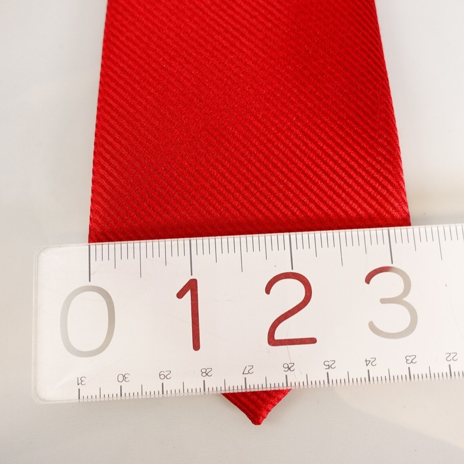 Saddlebred Neck Tie Mens Red Solid Basic Minimal … - image 7