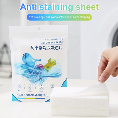 50pcs/pack Color Catcher Grabber Maintains Clothes Original Colors Washing Piece