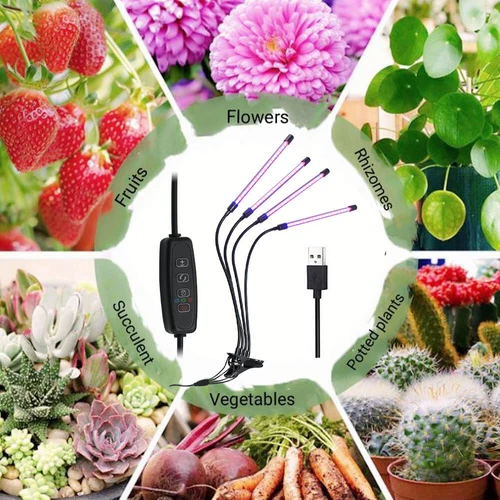 4 Heads LED Grow Light Plant Growing Lamp Light for Indoor Plants Full Spectrum - Picture 6 of 13