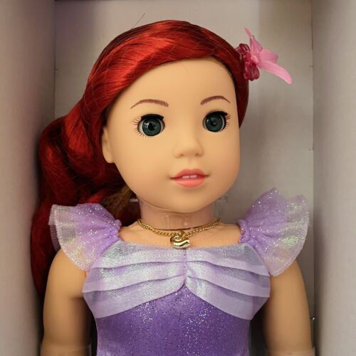 American Girl Doll Disney Ariel 18” Doll with Ball Gown & Day Dress Bundle NEW - Picture 3 of 7