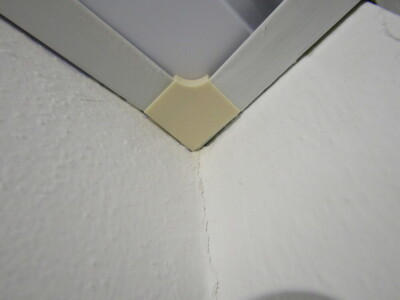 Suspended Drop Ceiling Tile 10 in T Bar T-Bar Frame Inside Corner Cap Cover Trim