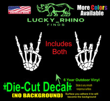 Skull Hands Rock N Roll Horns Vinyl Decal Sticker Car Window Jdm Bumper Skull Hands Rock N Roll Horns Vinyl Decal Sticker Car Window Jdm Bumper