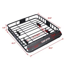 44'' Universal Car Roof Rack Extension Cargo Car Top Luggage Carrier Basket