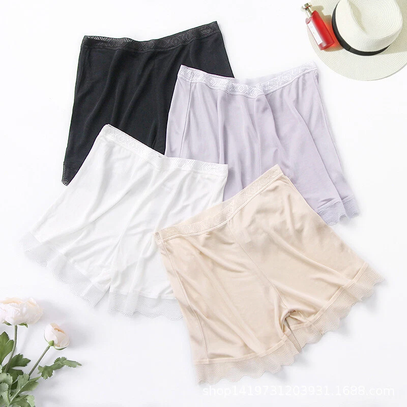 3 Pair 100% Silk Bottoming Safety Pants Three-point Pajama Pants Cool Anti-glare - Image 4 of 4