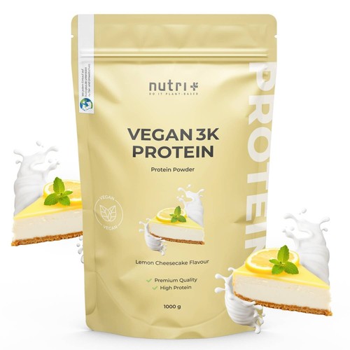 Veganes Protein Pulver 1000g - Eiweiß Shake Vegan - Nutri+ Proteinpulver Beutel - Bild 55 von 122