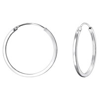 Creolen Ohrringe 925 Silber - MäDchen Damen Frauen Creole 25Mm Schmuck