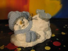 "Avalanche" Falling Snowman Ornament Encore Group Cold Cast Polystone