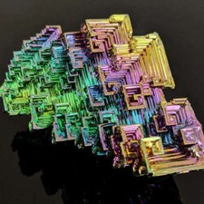 70g Natural Rainbow Aura Titanium Bismuth Specimen Crystal Stone Cluster Healing