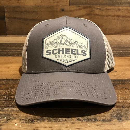 Scheels Hat Snapback Trucker Cap Mens Gray Outdoor Hiking Mesh Back - READ