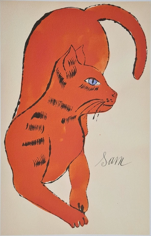 ANDY WARHOL * A Cat named Sam * 50 x 40 cm * signed lithograph *limited # 18/200 - Bild 2 von 4