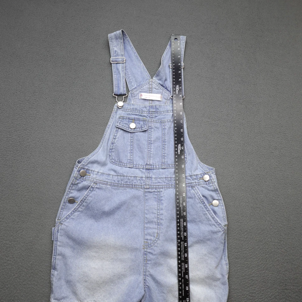 Pantalones Cortos No Boundaries Para Mujer Talla S 3-5 Denim Azul Envejecido Baberos Y2K Foto 2 de 4