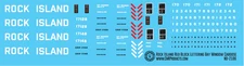 N Scale - Rock Island Red Block Lettering Bay Window Caboose Decals