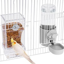 lemtrflo No Mess Bird Feeder Water Dispenser Set, Bird Feeder for Cage, Cage ...