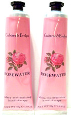 Crabtree Evelyn ROSEWATER Moisturising Hand Therapy 1.8 oz/50 g, NEW X 2
