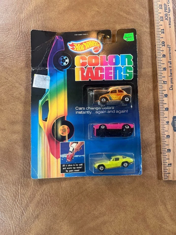 Paquete de 3 Hot Wheels Color Racers Baja Bug, Ferrari 308, Corvette ventana dividida 1439 Foto 2 de 4