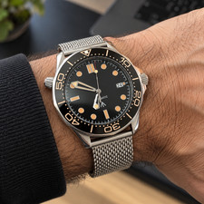 Custom 41mm 007 Style Diver Mod Mens Watch NH35 Automatic Movement Gift for Him