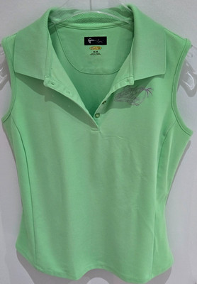 Greg Norman Golf Shirt Damen neongrün Gr. M ärmellos - Costa Ballena