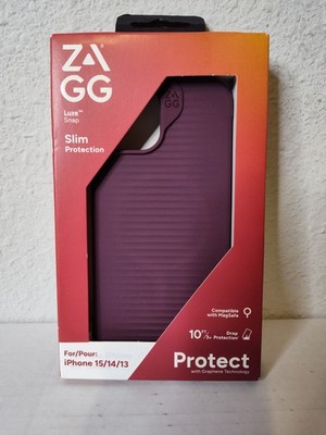ZAGG Case for iPhone 15/14/13 Plum Slim Protection Cover 