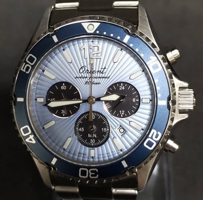 Orient Mako 75th Anniversary RN-TX0210L Solar Powered Chronograph Herrenuhr