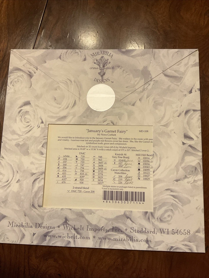 Mirabilia MD108 January’s Garnet Fairy Cross Stitch Chart - Image 2 of 2