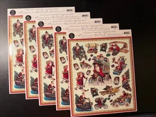 Vintage Gifted Line John Grossman Victorian Christmas Angels Stickers 5 Sheets