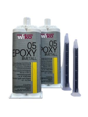 2x 50 ml WIKO FLÜSSIGMETALL 2K METALLKLEBER METALL REPARATUR SPACHTEL FÜLLEN usw