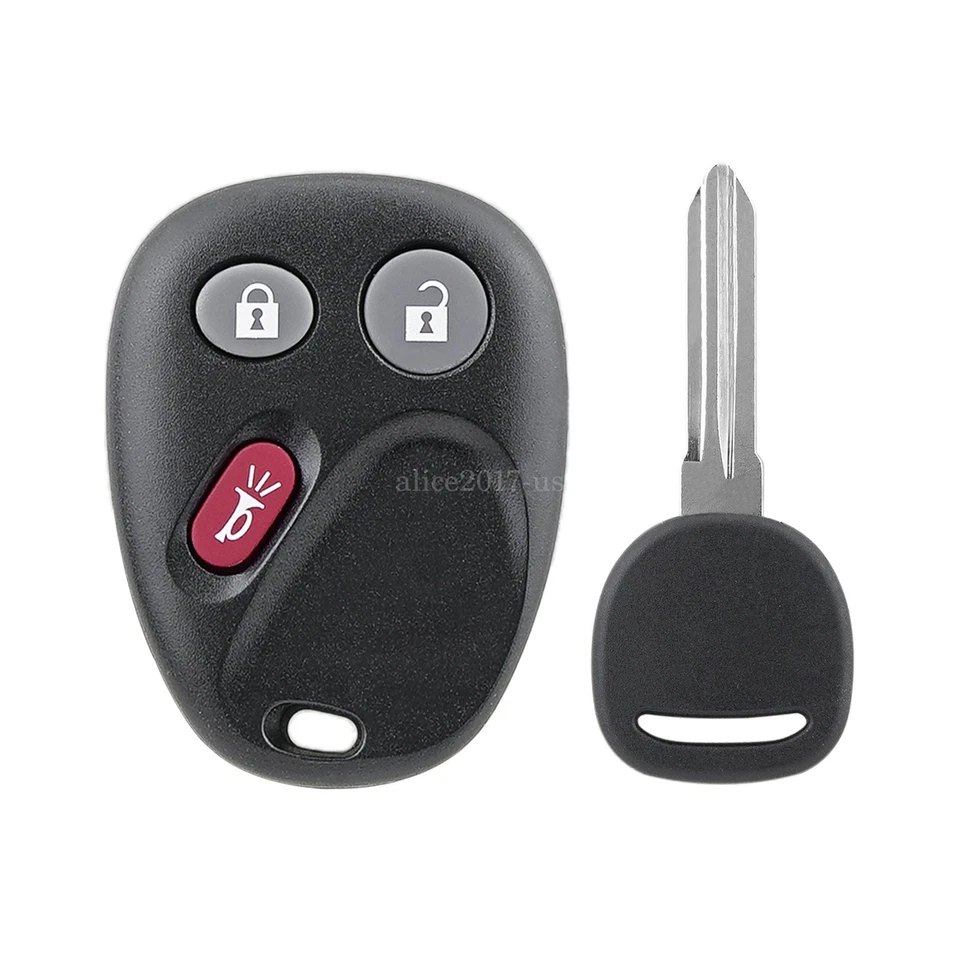 2 For GMC Envoy Chevy Trailblazer Keyless Remote Key Fob MYT3X6898B + Chip Key - Imagem 4 de 4