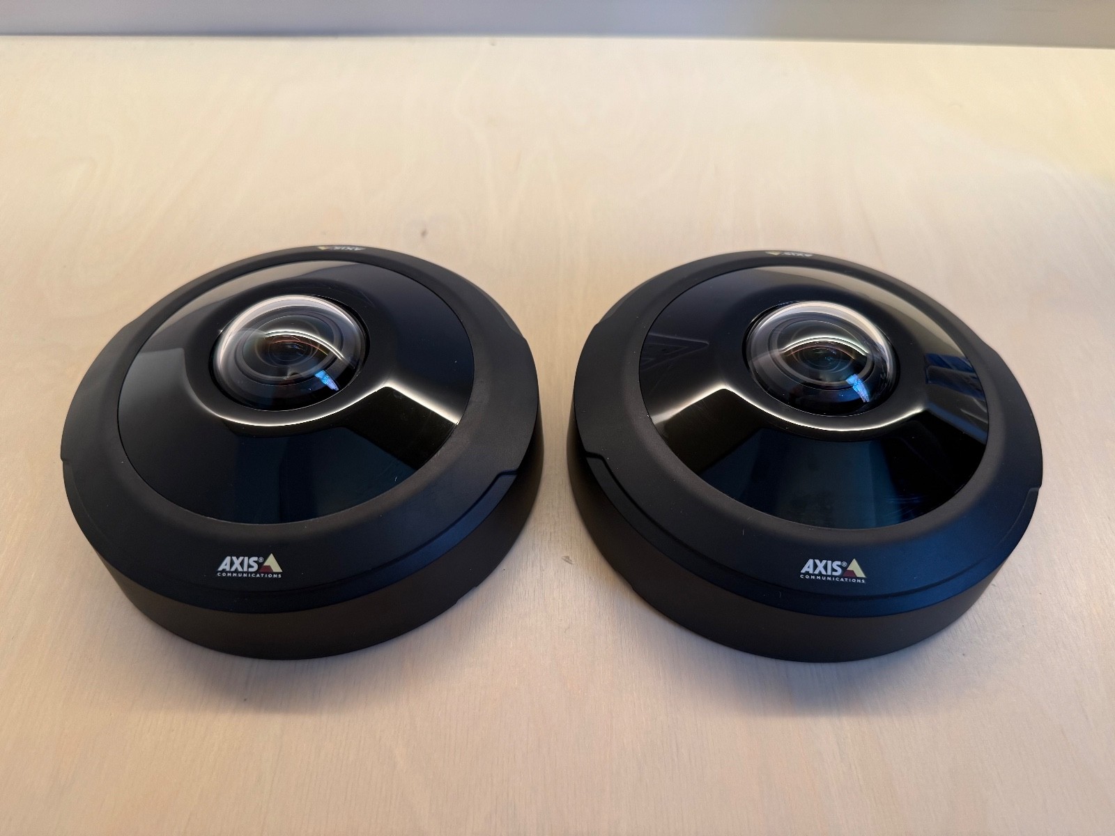 TWO Axis M3058-PLVE Network Cameras with Black Covers
