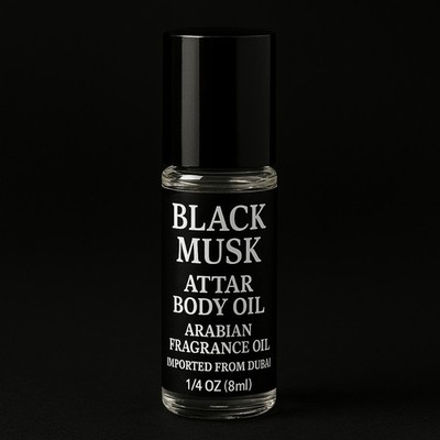 Black Musk and more Body Oil   Concentrated Attar   Arabian Fragrance Roll-On