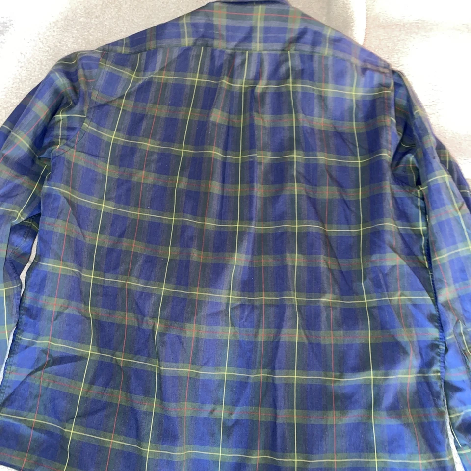 Camisa Marshall Fields Azul Abotonada Manga Larga Talla Grande Sin Hierro Foto 3 de 3