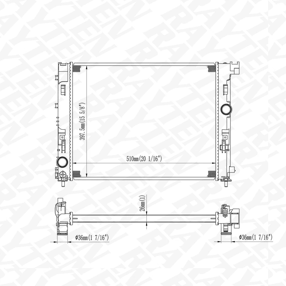 CU13786 Radiator for Nissan Kicks 2018-2023 Versa 2020-2023 214105RB0B Foto 2 de 4