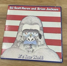 GIL SCOTT-HERON BRIAN JACKSON It’s Your World LP x2 ARISTA RARE Jazz Funk Soul