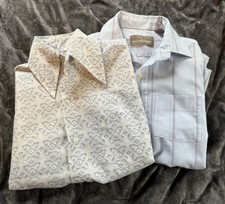 Lot of 2 Boy's Vintage S/S Dress Shirts Sz 10 Macys  Sz 12 Michael James