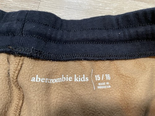 ABERCROMBIE KIDS Sz 15 / 16 Youth Teens Brown Soft Fleece Pants Joggers - Picture 3 of 6
