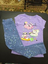 Girls Sz 7/8 Legging And Top Outfit