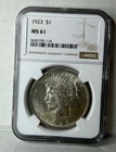 1923 Philadelphia Peace Silver Dollar $1 MS 61