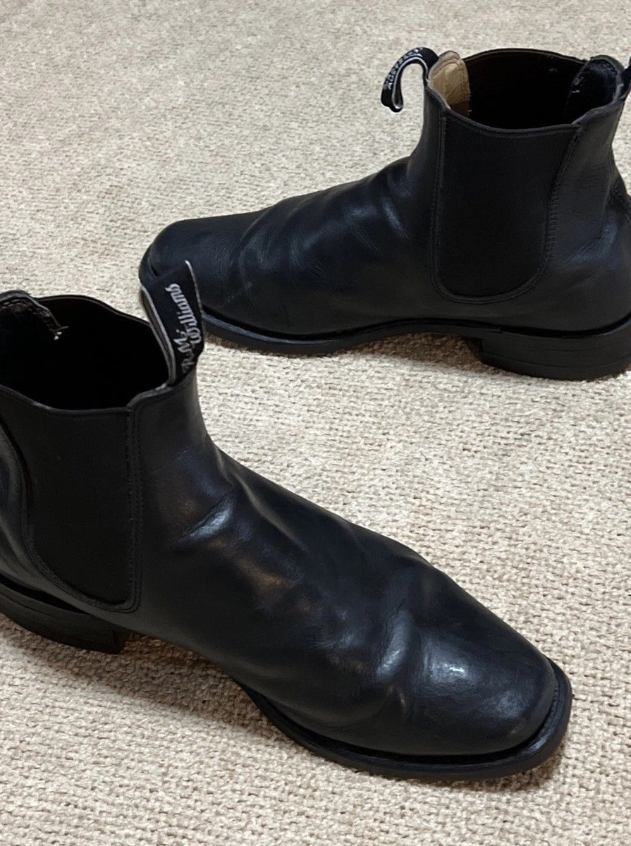 Williams Black Leather Boots AUS 7H US 8W Vintage Free