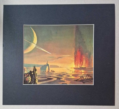 PENNINGTON Marshes of Titan - Sci Fi Art, 1977 Book Plate Reproduction