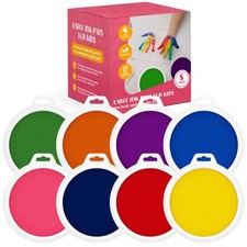 8 Pc Large Ink Pads for Kids - Washable Ink Pads for Kids - Hand/Handprint/Footp