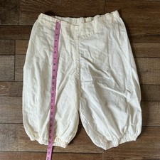 Antique Victorian Bloomers Pantaloons Kids Size 8-10 Cotton Elastic Waist 17F4