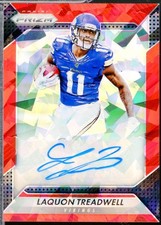 Laquon Treadwell Rookie 2016 Panini Prizm Autographs Red Ice Crystals /75 #61